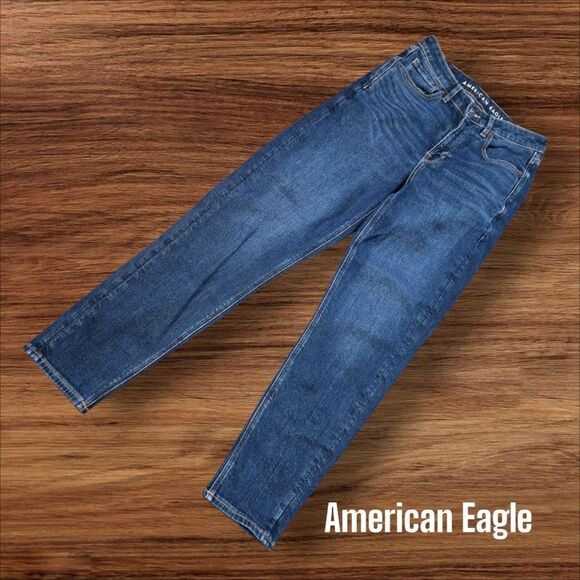 American Eagle Stretch Mom  Blue Denim Jeans - Picture 1 of 7